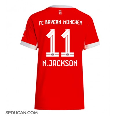 Zenski Nogometni Dres Bayern Munich Nicolas Jackson #11 Domaci 2025-26 Kratak Rukav Zenski Nogometni Dres Bayern Munich Nicolas Jackson #11 Domaci 2025-26 Kratak Rukav